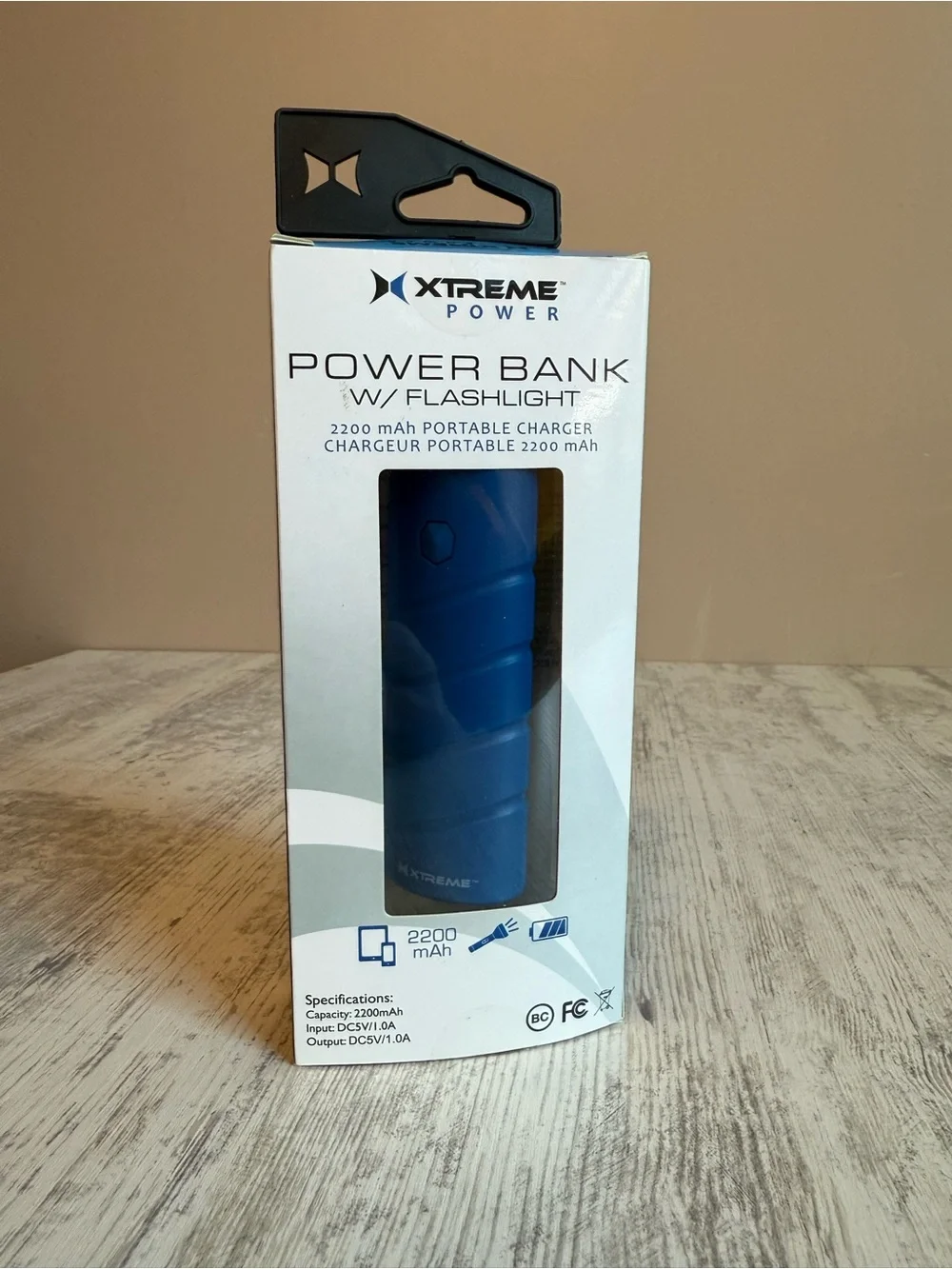 FREE in Bundle - Blue Power Bank with Flashlight